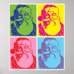 Santa Pop art Merry Christmas Print