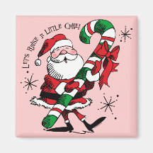 Santa Raising Cane Magnet