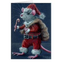 Santa Rat Christmas Card