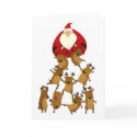 Santa & Reindeer (Blank Card)