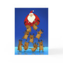 Santa & Reindeer (Blank Card)
