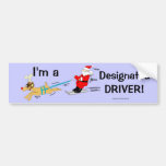 Santa & Reindeer Christmas Bumpersticker Bumper Stickers