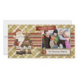 Santa Reindeer Christmas Photo Card photo cards