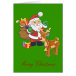 Santa & Reindeer Greeting Cards