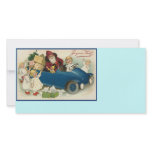 Santa Riding in a Car - Joyeaux Noel photo cards