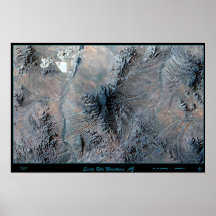 Santa Rita Mountains Arizona satellite poster