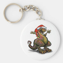 Santa Saurus Rex Key Chains