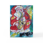 SANTA & SAX, CHRISTMAS PARTY GREETING CARD