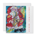 SANTA & SAX, CHRISTMAS PARTY invitations
