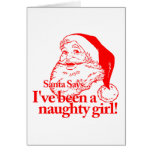Santa Says Naughty Girl cards