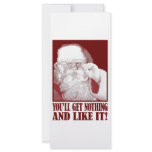 Santa Says You’ll Get Nothing, And Like It! rack cards