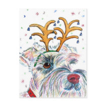 Santa Schnauzer Postcard