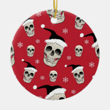 Santa Skelly (blood) Ornament