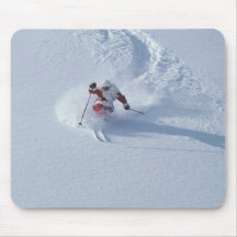 Santa Skiing at Snowbird Ski Resort, Wasatch Mouse Pad