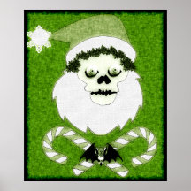 Santa Skull Poster