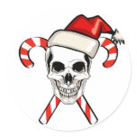 Santa Skull Stickers
