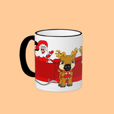 Santa Sleigh Mug by Eddys_Mad_Mugs