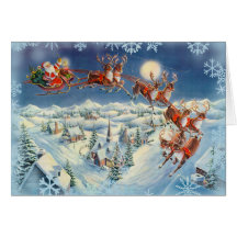 SANTA, SLEIGH & REINDEER by SHARON SHARPE Cards