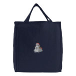 Santa Snowman embroidered bags