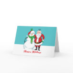 Santa Snowman Photo cards