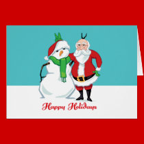 Santa Snowman Photo cards