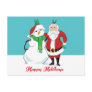 Santa Snowman Photo Postcards