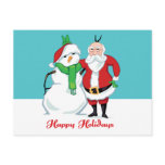 Santa Snowman Photo postcards