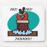 Santa stuck in chimney mousepads
