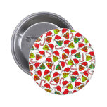 Santa Sugar Skull Buttons