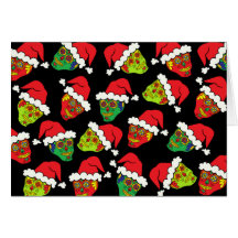 Santa Sugar Skull Card