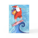 Santa Surfing christmas card
