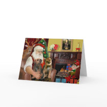 Santa - Two Border Terriers