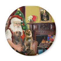 Santa - Two Border Terriers
