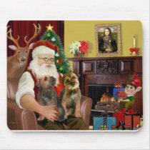 Santa - Two Border Terriers