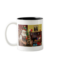 Santa - Two Border Terriers Mugs
