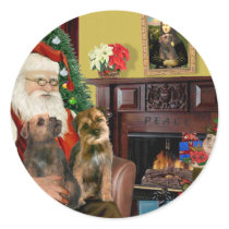 Santa - Two Border Terriers