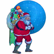 SANTA VINTAGE 3 PHOTO SCULPTURES