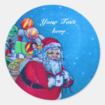 SANTA VINTAGE 3 STICKERS