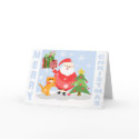 Santa Winter Scene Custom Greeting Card