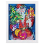 SANTA WITH CHRISTMAS TREE AND GIFTS flyers