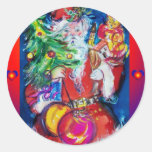 SANTA WITH CHRISTMAS TREE AND GIFTS STICKER