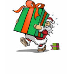 Santa with Gifts Cartoon longsleeved shirt