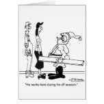 Santa Works As A Contractor During The Off Season Greeting Card