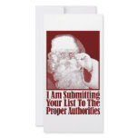 Santa, Your Christmas List, and The Authorities photo cards