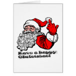 santacolourtext greeting card