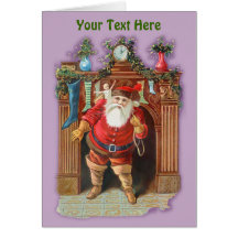 SantaFireplace-CardFront, Your Text Here