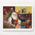 Santa's 2 Greyhounds mousepads