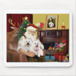 Santa's 2 Westies mousepads