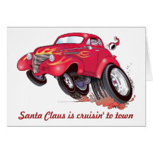 Santa's 39 Chevy Christmas card