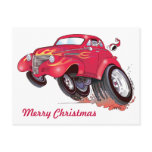 Santa's 39 Chevy postcard